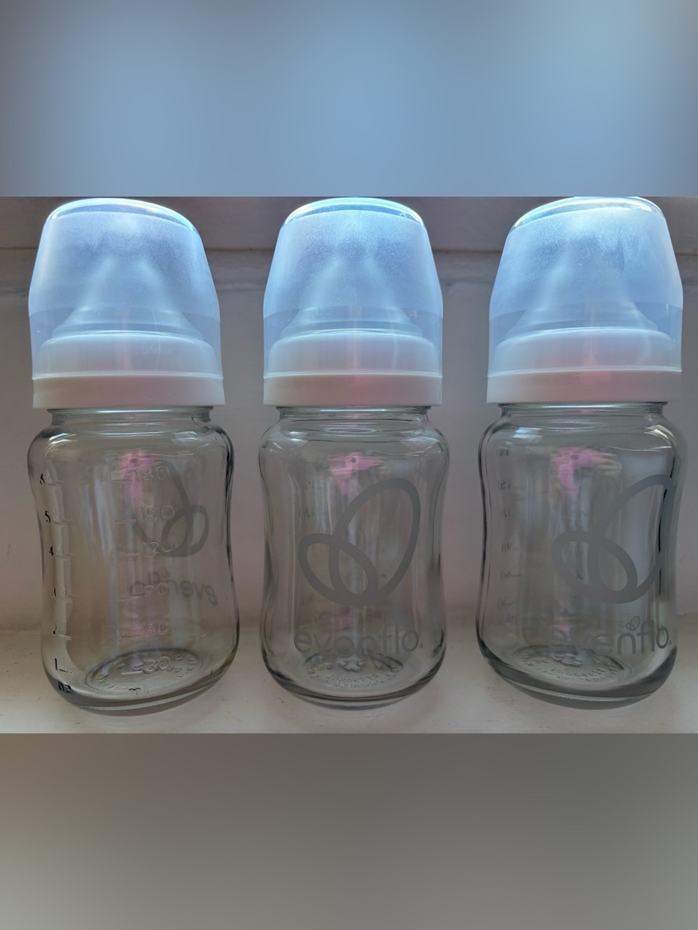Evenflo Glass 6oz Baby Bottles - Set of 3